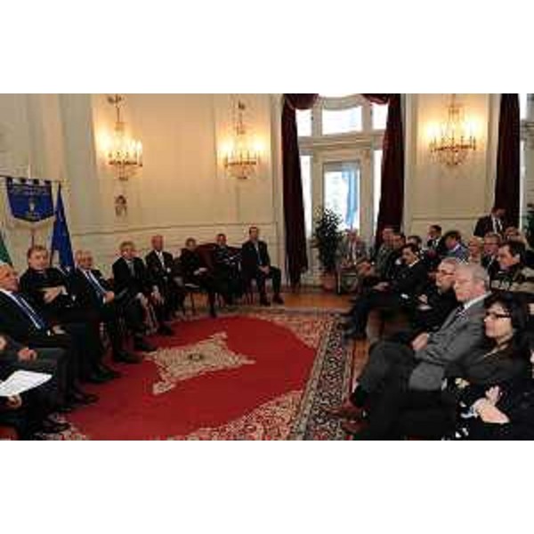 Angela Brandi (Assessore regionale Lavoro, Formazione, Commercio e Pari Opportunità) alla premiazione degli Atleti Azzurri 2010, nel Salone della Prefettura. (Trieste 12/02/11)
