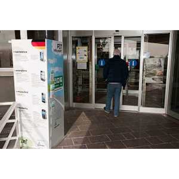 L'info point nell'area di servizio di Gonars Nord sulla A4. (Gonars 14/02/11)