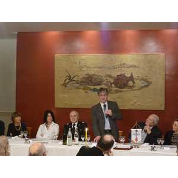 Renzo Tondo (Presidente Friuli Venezia Giulia) interviene alla serata conviviale Intermeeting del Lions Club Trieste Host, al Circolo Ufficiali. (Trieste 17/02/11)