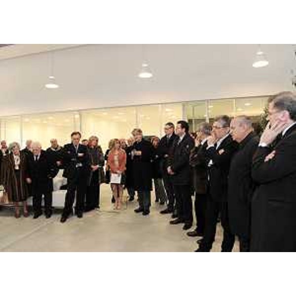 Renzo Tondo (Presidente Friuli Venezia Giulia) interviene all'inaugurazione del nuovo stabilimento della Stratex SpA. (Palazzolo dello Stella 12/03/11)
