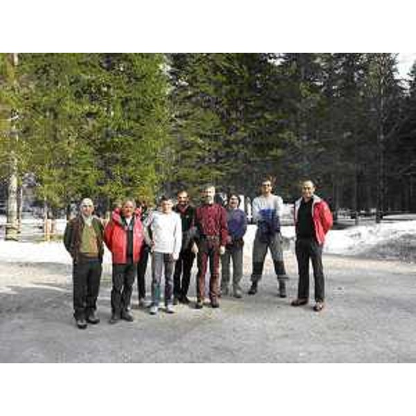 Nivologi e meteorologi del Friuli Venezia Giulia e della Slovenia in visita a Fusine. (31/03/11)