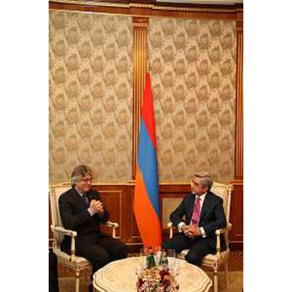 Il presidente della Regione Friuli Venezia Giulia incontra Serzh Sargsyan, presidente della Repubblica di Armenia. (Erevan 12/05/11)