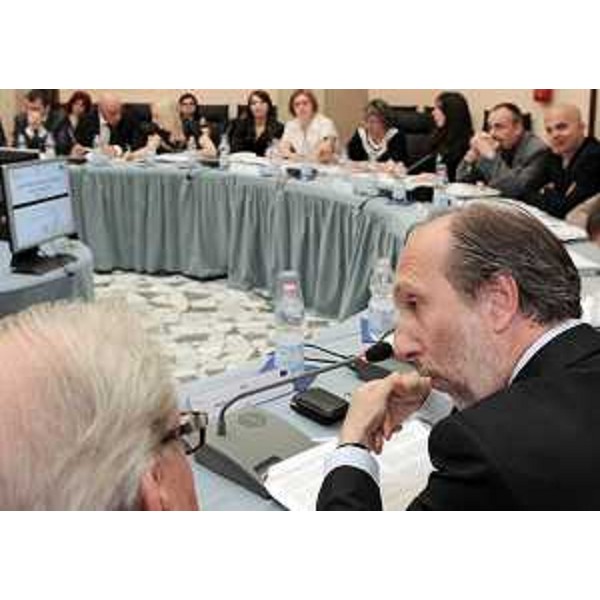 Riccardo Riccardi (Assessore Viabilità e Trasporti FVG) alla settima sessione della SEETAC (South-East European Transport Axis Cooperation), nella sede dell'InCE. (Trieste 31/05/11)
