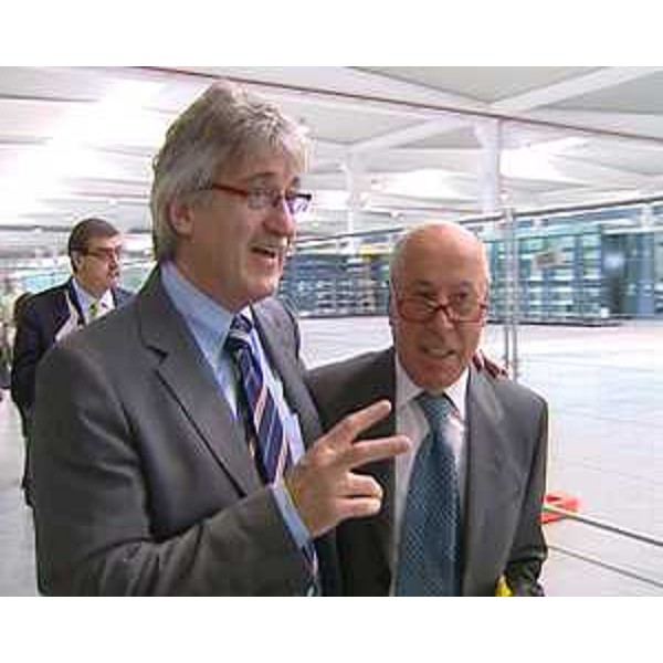 Renzo Tondo (Presidente della Regione Friuli Venezia Giulia) e Giorgio Sangalli (Presidente del gruppo Sangalli) all'inaugurazione del sito produttivo della Sangalli Group. (San Giorgio di Nogaro, 14/06/11)