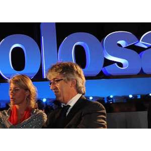 Federica Seganti (Assessore regionale Attività produttive) e Renzo Tondo (Presidente Friuli Venezia Giulia) alla serata inaugurale della nave "Favolosa" in piazza Unità d'Italia. (Trieste 02/07/11)