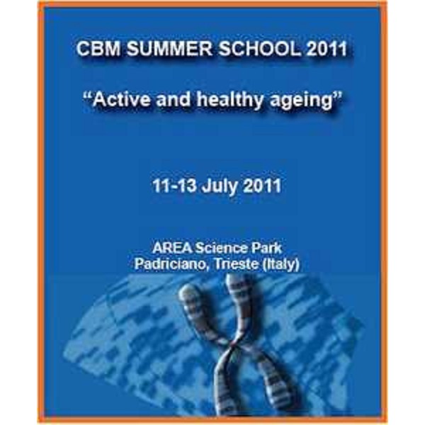 Locandina dei lavori conclusivi della Scuola estiva 2011, organizzata dal Centro di Biomedicina Molecolare (CBM) con l'Iniziativa Centro Europea (InCE).