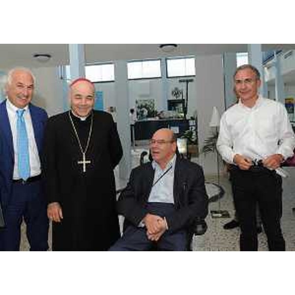 Remo Sernagiotto (Assessore Politiche Sociali Veneto), Andrea Bruno Mazzocato (Vescovo Udine), Vladimir Kosic (Assessore Politiche Sociali Friuli Venezia Giulia) e Roberto Novelli (Consigliere regionale). (Lignano Sabbiadoro 22/07/11)