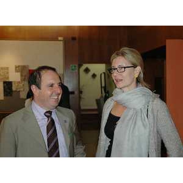 Claudio Violino (Assessore regionale Risorse rurali, agroalimentari e forestali) e Sandra Savino (Assessore regionale Finanze, Patrimonio e Programmazione) alla presentazione del 6° Censimento generale dell'Agricoltura in FVG. (Trieste 28/07/11)