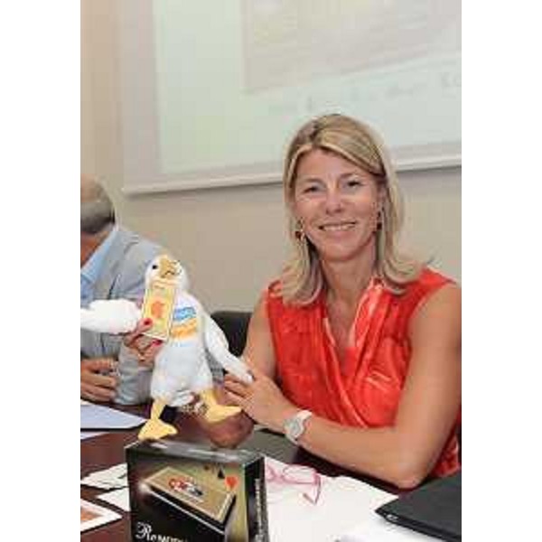 Federica Seganti (Assessore regionale Attività produttive) alla presentazione dei sette eventi sportivi di portata internazionale previsti in FVG in settembre. (Trieste 02/09/11)