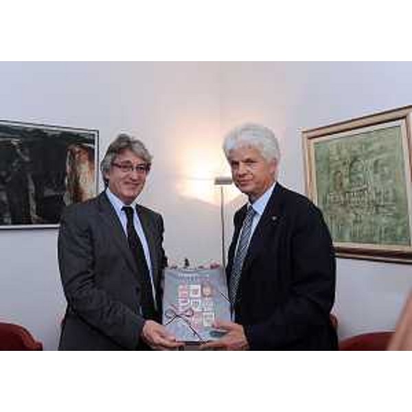 Renzo Tondo (Presidente Friuli Venezia Giulia) e Claudio Pedrotti (Sindaco Pordenone). (Pordenone 15/09/11)