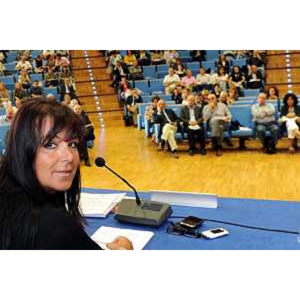 Angela Brandi (assessore regionale al Lavoro) in occasione del convegno "Il mercato del lavoro in Friuli Venezia Giulia – Rapporto 2011". (Udine 06/10/11)