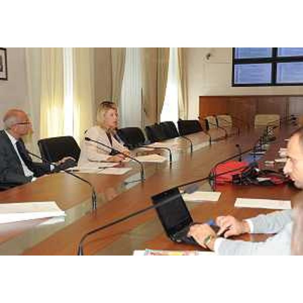 Federica Seganti (Assessore regionale Attività produttive) alla presentazione del ddl di riforma dell'accesso al credito per le imprese. (Trieste 13/10/11)