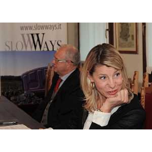 Federica Seganti (Assessore regionale Attività produttive) alla presentazione di "Slow Ways, nuove vie in e per il Friuli Venezia Giulia". (San Martino al Tagliamento 20/10/11)