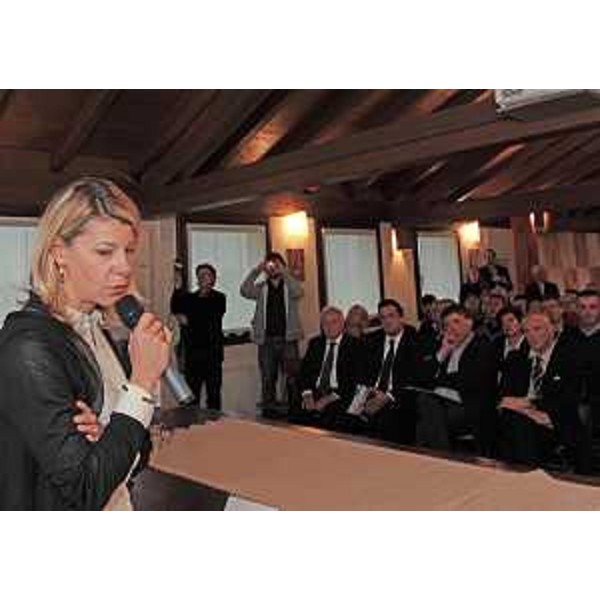 Federica Seganti (Assessore regionale Attività produttive) alla presentazione di "Slow Ways, nuove vie in e per il Friuli Venezia Giulia". (San Martino al Tagliamento 20/10/11)