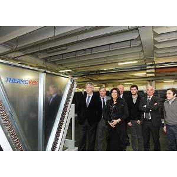 Renzo Tondo (Presidente Friuli Venezia Giulia) visita l'azienda Thermokey del gruppo RTH. (Rivarotta di Teor 05/12/11)