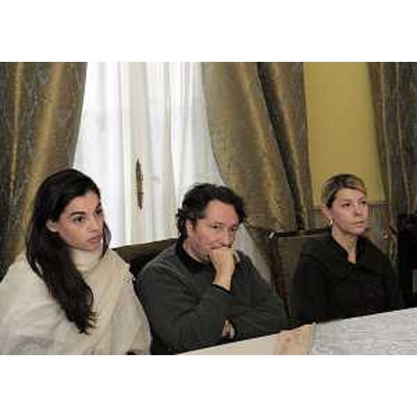 Francesca Chillemi (Attrice), Umberto Marino (Regista) e Federica Seganti (Assessore regionale Attività produttive), a Villa Ferro. (Trieste 07/12/11)