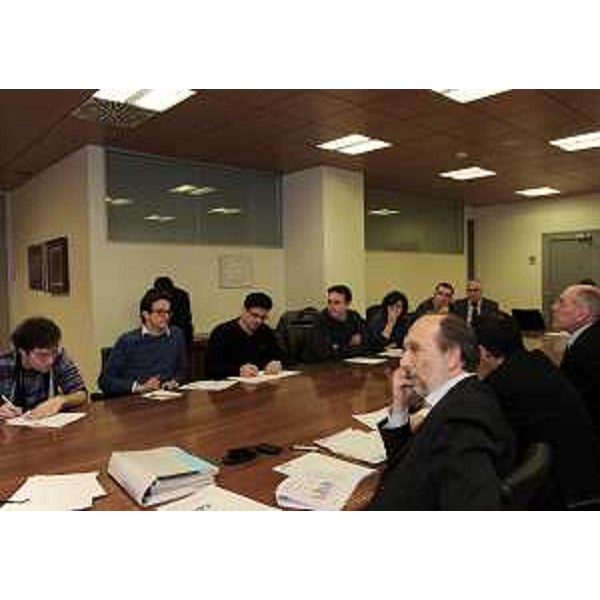 Riccardo Riccardi (Assessore regionale Infrastrutture e Mobilità) incontra i responsabili di Trenitalia per il Friuli Venezia Giulia e i rappresentanti del Comitato dei pendolari. (Udine 07/12/11)