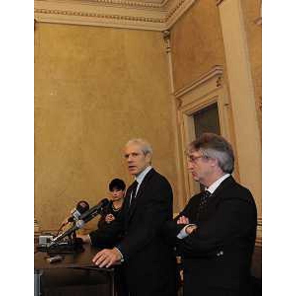 Boris Tadic (Presidente Serbia) e Renzo Tondo (Presidente Friuli Venezia Giulia) nella sede della Regione. (Trieste 12/12/11)