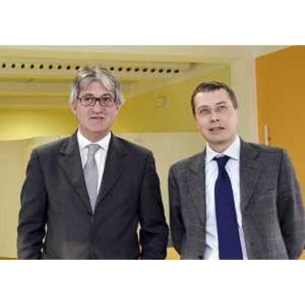 Renzo Tondo (Presidente Friuli Venezia Giulia) e Gianni Cortiula (Direttore regionale Salute) all'inaugurazione dell'ala ristrutturata dell'ASP Casa per Anziani. (Cividale del Friuli 11/02/12)