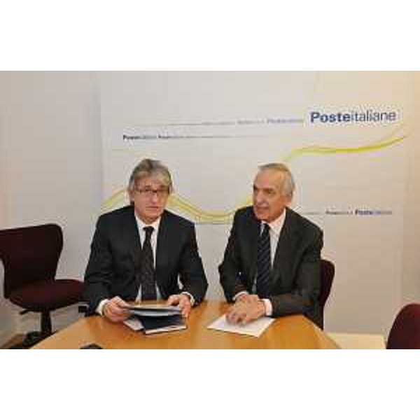 Renzo Tondo (Presidente Friuli Venezia Giulia) incontra Massimo Sarmi (Amministratore delegato Poste Italiane). (Roma 06/03/12)