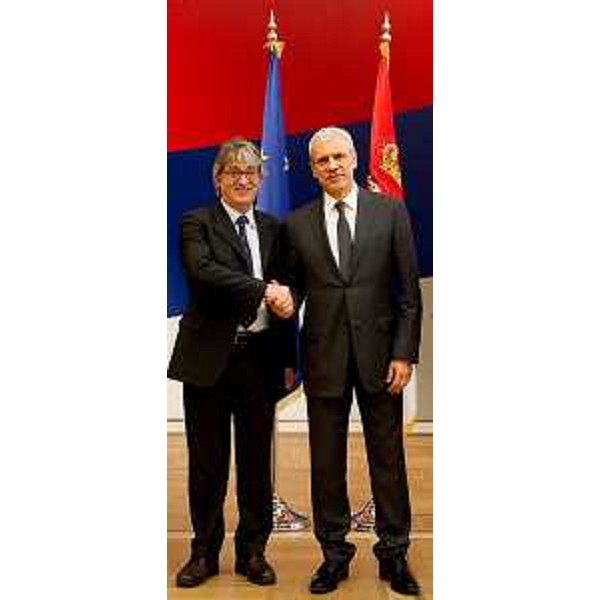 Renzo Tondo (Presidente Friuli Venezia Giulia) e Boris Tadic (Presidente Repubblica di Serbia). (Belgrado 12/03/12)