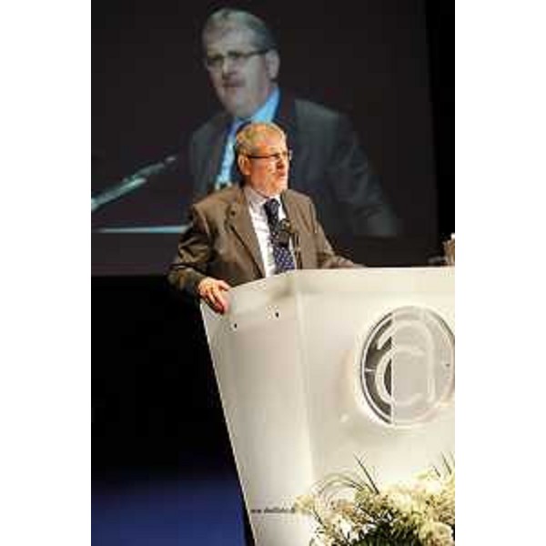 Graziano Tilatti (Presidente Confartigianato Udine) alla Festa di San Giuseppe Artigiano, organizzata al Teatro Ristori dalla Confartigianato della provincia di Udine. (Cividale del Friuli 18/03/12)