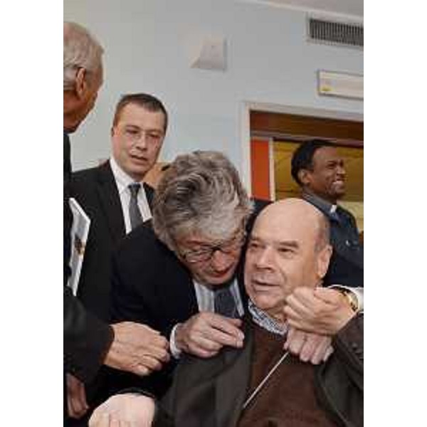 Renzo Tondo (Presidente Friuli Venezia Giulia) e Vladimir Kosic all'inaugurazione di 10 posti letto per pazienti affetti da patologie gravissime nella struttura protetta Villa San Giusto. (Gorizia 24/04/12)