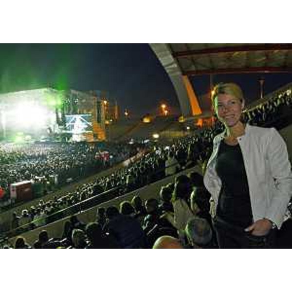 Federica Seganti (Assessore regionale Attività produttive) al concerto dei Metallica, allo Stadio Friuli. (Udine 13/05/12)