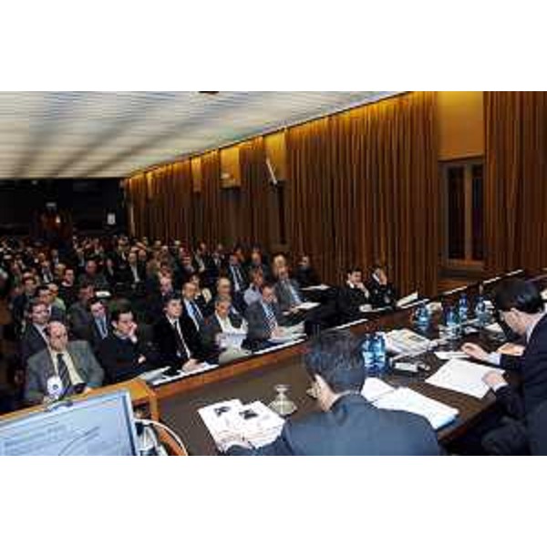 Partecipanti al convegno "Mercurio" per banda larga in Friuli Venezia Giulia. (Villa Manin 19/02/07)