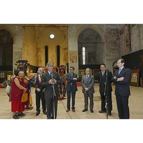 Renzo Tondo (Presidente Friuli Venezia Giulia) interviene all'inaugurazione della mostra "Tibet, mistero e luce" nella ex chiesa di San Francesco. (Udine 22/05/12)