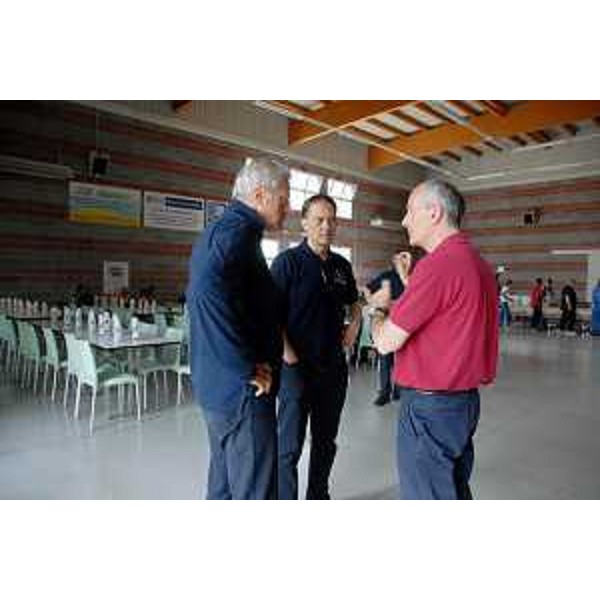 Guglielmo Berlasso (Direttore centrale Protezione civile FVG), Luca Ciriani (Vicepresidente Regione FVG e assessore regionale Protezione civile) e Franco Gabrielli (Capo Dipartimento Protezione civile nazionale). (Mirandola 01/06/12)