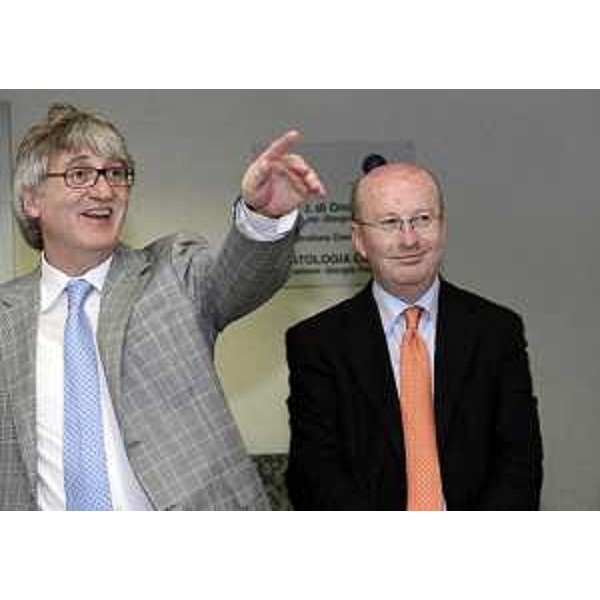 Renzo Tondo (Presidente Friuli Venezia Giulia) e Bruno Marini (Consigliere regionale) all'Ospedale Maggiore. (Trieste 14/06/12)