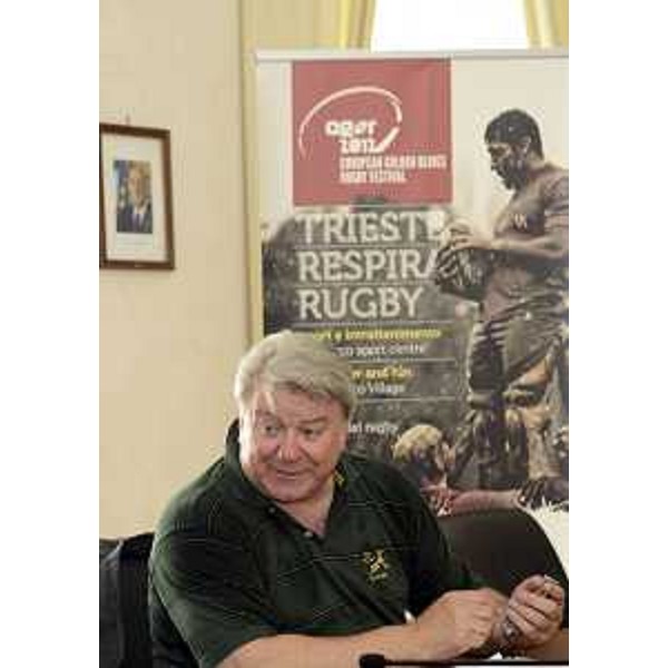 Elio De Anna (Assessore regionale Sport) traccia il bilancio dell'undicesima edizione dello European Golden Oldies Rugby (EGOR) Festival, tenutasi al Prosecco Sport Centre sul Carso triestino. (Trieste 20/06/12)