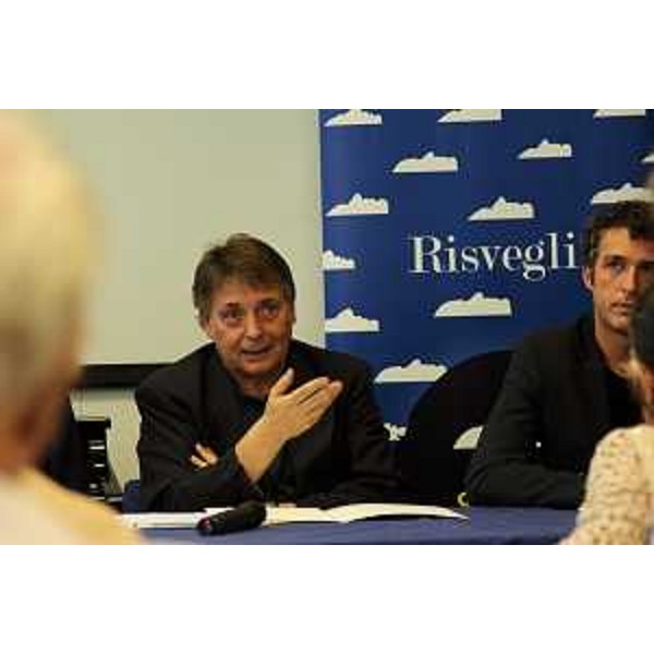 Antonio Devetag (Direttore generale Mittelfest) e Stefano Balloch (Sindaco Cividale del Friuli) alla presentazione di Mittelfest 2012. (Milano 21/06/12)