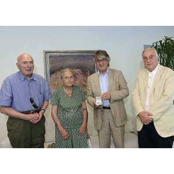 Cesare Marzona (Presidente Associazione Partigiani "Osoppo-Friuli"), Paola Del Din (Medaglia d'oro Valor militare), Renzo Tondo (Presidente Friuli Venezia Giulia) e Mario Toros (Presidente emerito Ente Friuli nel Mondo). (Udine 02/07/12)