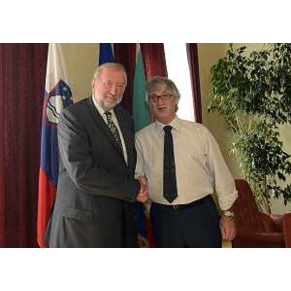 Dimitrij Rupel (Nuovo console generale di Slovenia a Trieste) e Renzo Tondo (Presidente Friuli Venezia Giulia) nella sede della Regione. (Trieste 12/07/12)
