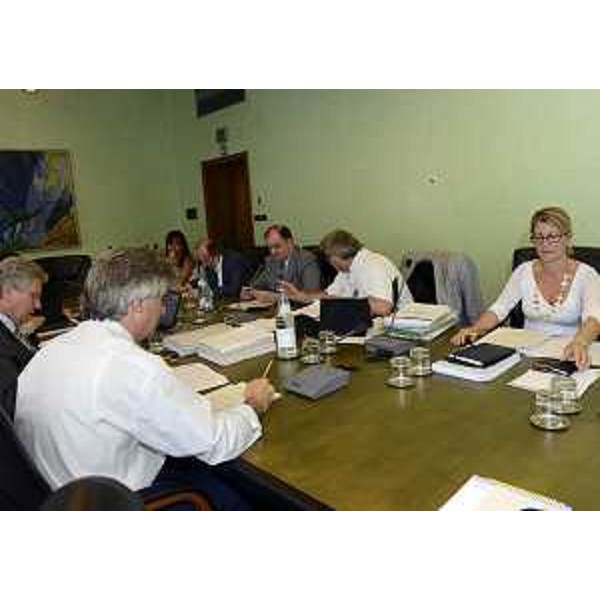 Riunione della Giunta regionale presieduta da Renzo Tondo (Presidente Friuli Venezia Giulia), in Consiglio regionale. (Trieste 12/07/12)