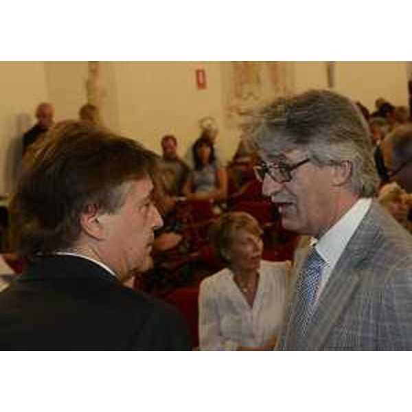 Antonio Devetag (Direttore generale Mittelfest) e Renzo Tondo (Presidente Friuli Venezia Giulia) all'inaugurazione di Mittelfest 2012. (Cividale del Friuli 14/07/12)