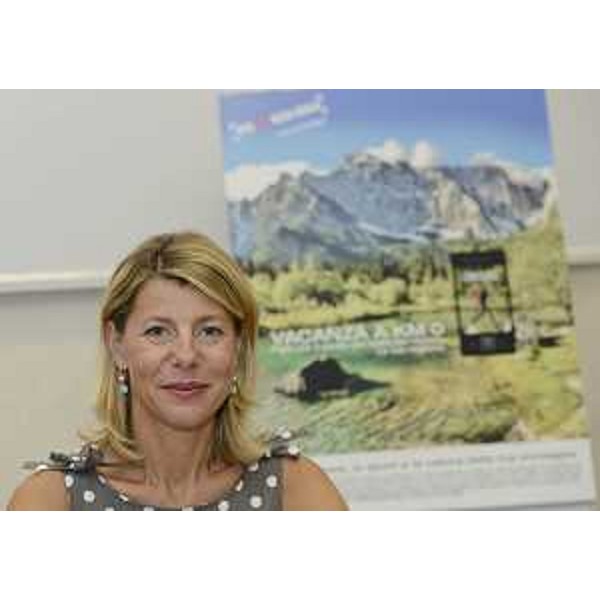 Federica Seganti (Assessore regionale Attività produttive) alla presentazione di "Vacanza a Km 0", promozione turistica del Friuli Venezia Giulia rivolta agli abitanti del FVG. (Trieste 19/07/12)