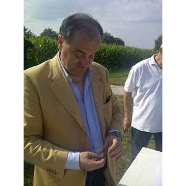 Roberto Molinaro (Assessore regionale Associazionismo e Cooperazione) visita il sito archeologico di una villa rustica di epoca romana, in località Muris. (Moruzzo 30/07/12)