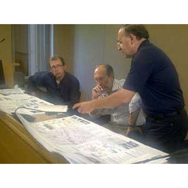 Riccardo Riccardi (Assessore regionale Pianificazione territoriale) e Massimo Casolari (Architetto) alla presentazione del Piano strategico Medio Friuli e del G.E.I.E.-Gruppo Europeo di Interesse Economico costituito tra 11 Comuni, a Villa Manin. (Passariano 01/08/12)