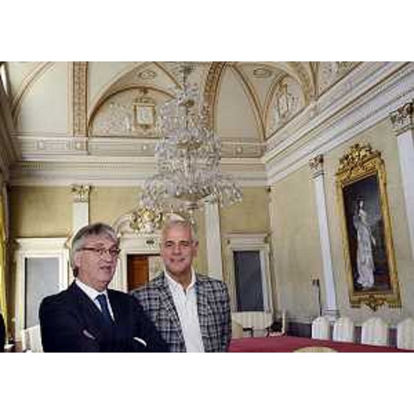 Renzo Tondo (Presidente Friuli Venezia Giulia) e Roberto Formigoni (Presidente Lombardia) nella sede della Regione FVG. (Trieste 27/08/12)