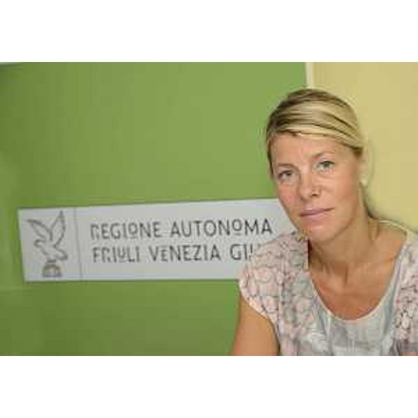 Federica Seganti (Assessore regionale Attività produttive) alla presentazione dell'edizione 2012 di "Sottolostessocielo". (Trieste 05/09/2012)
