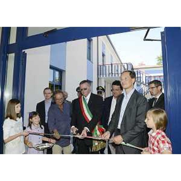 Renzo Francesconi (Sindaco Spilimbergo), Paolo Santin (Consigliere regionale) e Luca Ciriani (Vicepresidente Regione FVG) all'inaugurazione dei lavori di ristrutturazione della Scuola Media Bernardino Partenio. (Spilimbergo 08/09/12)