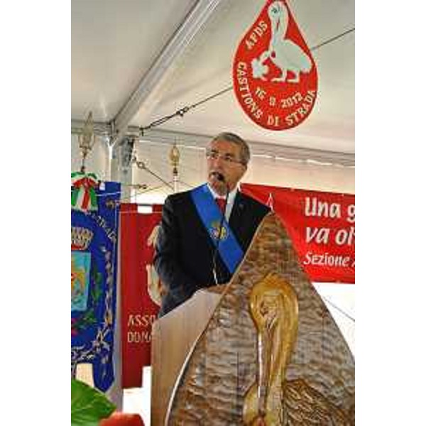 Pietro Fontanini (Presidente Provincia Udine) al 54° congresso provinciale dell'AFDS-Associazione Friulana Donatori di Sangue. (Castions di Strada 16/09/12)
