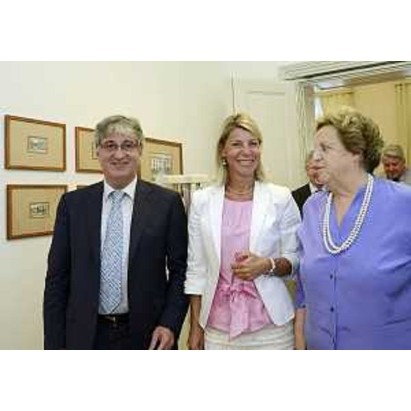 Renzo Tondo (Presidente Friuli Venezia Giulia), Federica Seganti (Assessore regionale Attività produttive, Polizia locale, Sicurezza) e Annamaria Cancellieri (Ministro dell'Interno) nella sede della Regione FVG. (Trieste 17/09/12)