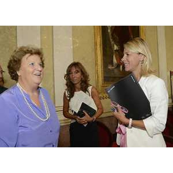 Annamaria Cancellieri (Ministro dell'Interno), Michela Gasparutti (Capo segreteria presidente Tondo) e Federica Seganti (Assessore regionale Attività produttive, Polizia locale, Sicurezza) nella sede della Regione FVG. (Trieste 17/09/12)