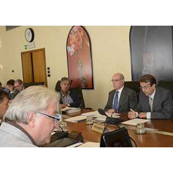 Elio De Anna (Assessore regionale Cultura) anticipa alla VI Commissione consiliare le linee della nuova legge sui beni e le attività culturali della Regione, in Consiglio regionale. (Trieste 18/09/12)