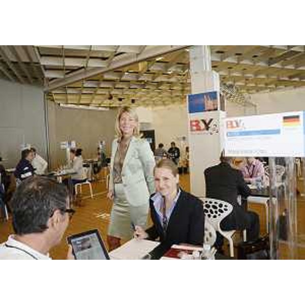 Federica Seganti (Assessore regionale Attività produttive) al workshop di Buy FVG 2012, alla Stazione Marittima. (Trieste 22/09/12)