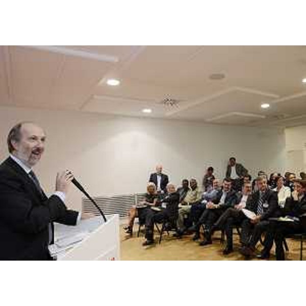 Riccardo Riccardi (Assessore regionale Infrastrutture e Lavori pubblici) all'inaugurazione della cinquantanovesima edizione di "Casa Moderna", al quartiere fieristico di Martignacco. (Udine 29/09/12)